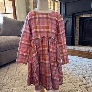 Cheeky Plum Pink Plaid Kids Dress